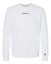 White & Black Spread Love Minimal Sweatshirt