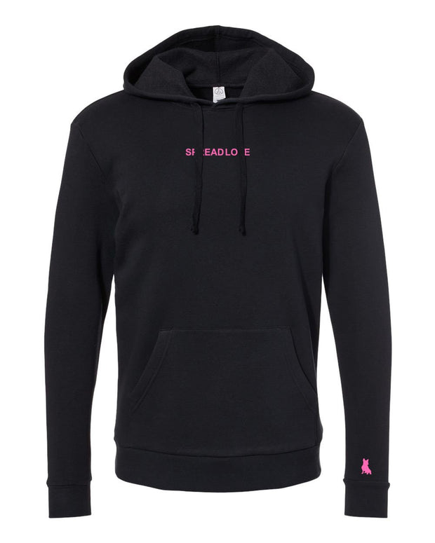 Breast Cancer Spread Love Minimal Hooded Sweatshirt