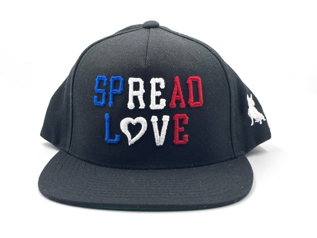 Spread Love Black Royal White & Red Snapback