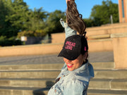 Black & Neon Pink Spread Love Glam Pony Hat - Mesh