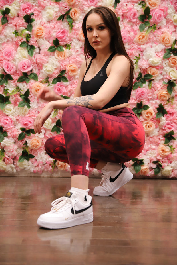 Spread Love Red Tie Dye Leggings