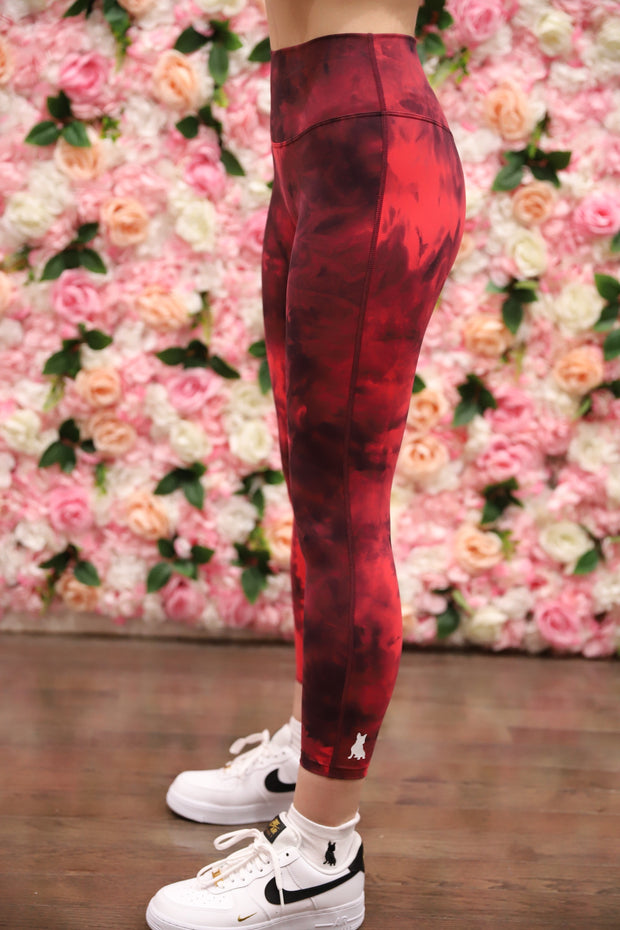 Spread Love Red Tie Dye Leggings