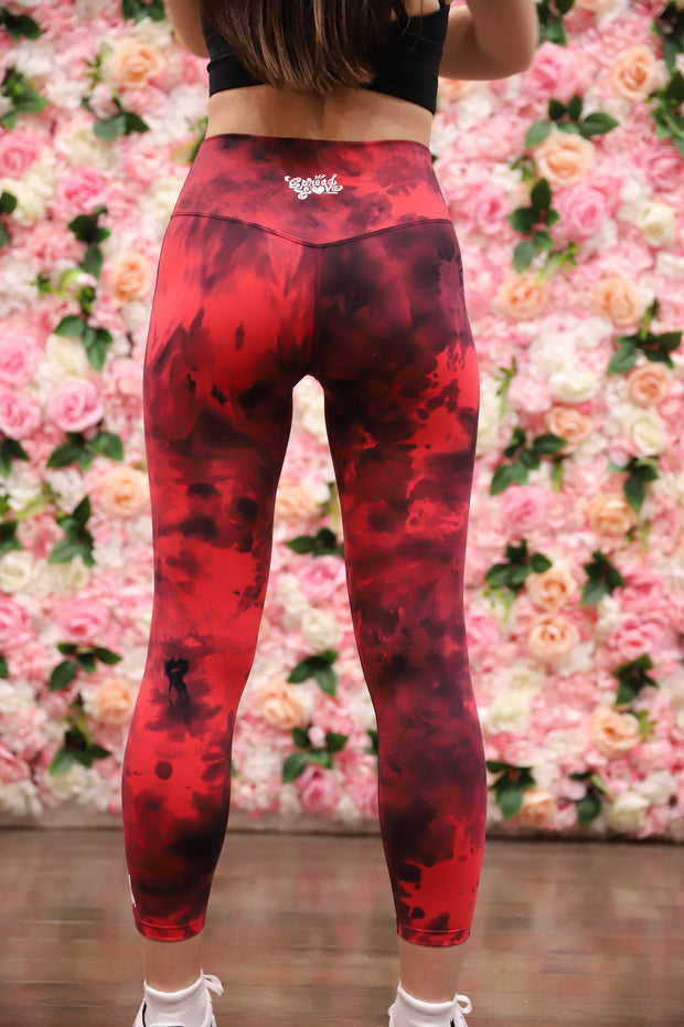 Spread Love Red Tie Dye Leggings
