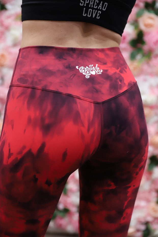 Spread Love Red Tie Dye Leggings