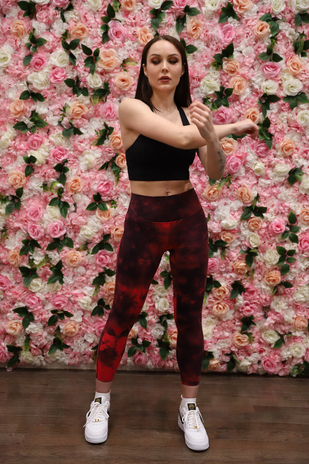 Spread Love Red Tie Dye Leggings