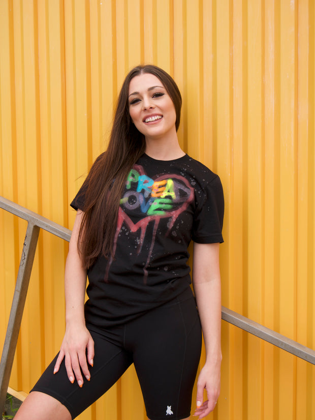 Black Spread Love Art Festival Tee Shirt 1 of 15