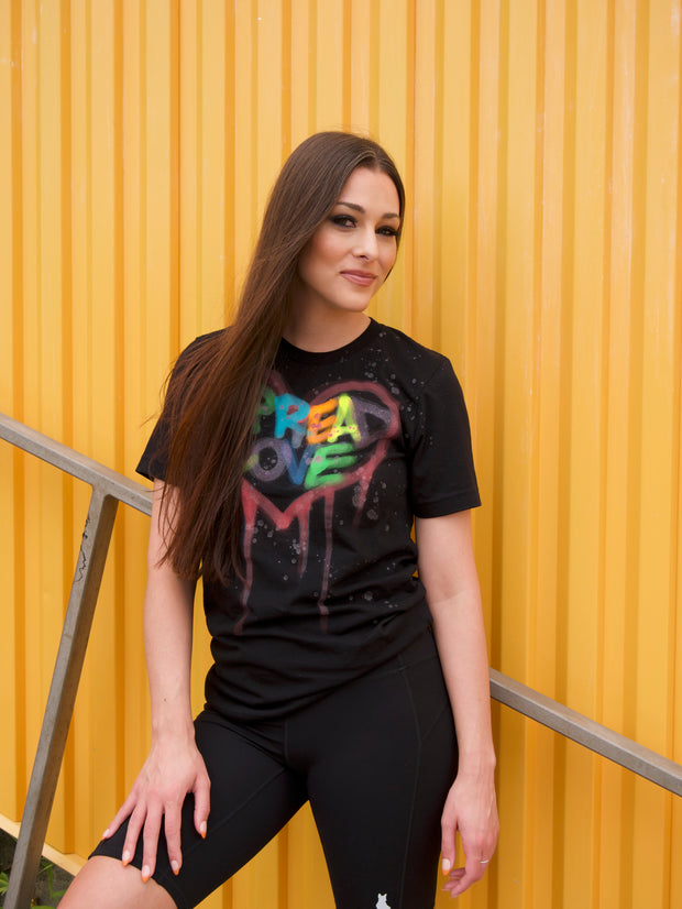 Black Spread Love Art Festival Tee Shirt 1 of 15
