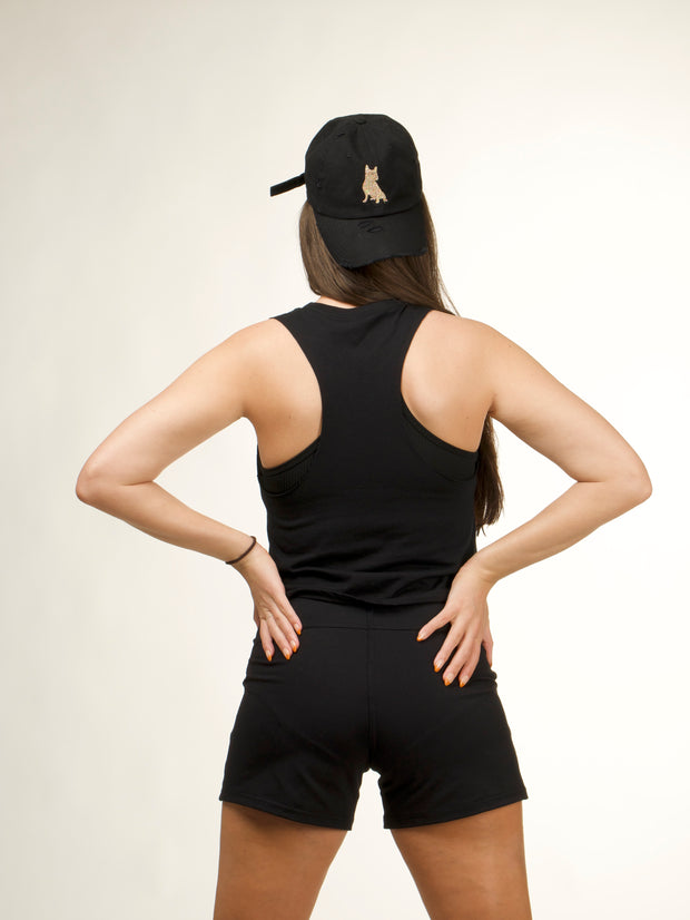 Black Halo Glam Spread Love Cropped Tank