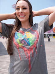 Gray Spread Love Art Festival Tee Shirt 1 of 15