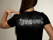 Spread Love Art Festival Black Cropped Tee Shirt 1 of 18