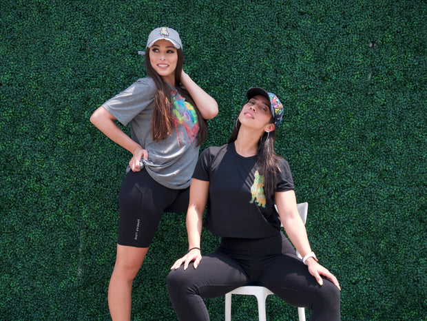 Spread Love Art Festival Black Cropped Tee Shirt 1 of 18