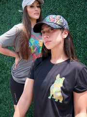Spread Love Art Festival Black Cropped Tee Shirt 1 of 18