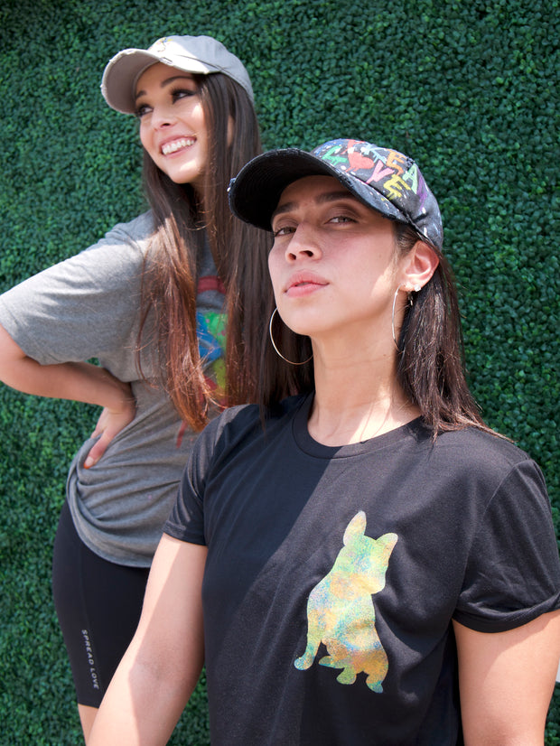 Spread Love Art Festival Black Cropped Tee Shirt 1 of 18