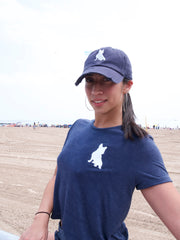 Navy White Glam Polo Spread Love Vintage Dad Cap