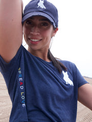 Navy White Glam Polo Spread Love Vintage Dad Cap