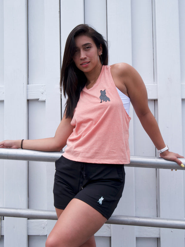 Sunset & Black Glam Spread Love Cropped Tank