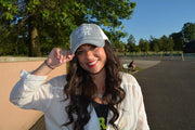 Silver & White Spread Love Glam Pony Hat