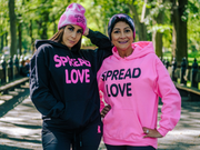 Spread Love Breast Cancer Icon Sweatshirt in Black