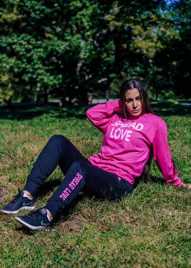 The Spread Love Jogger in October Pink