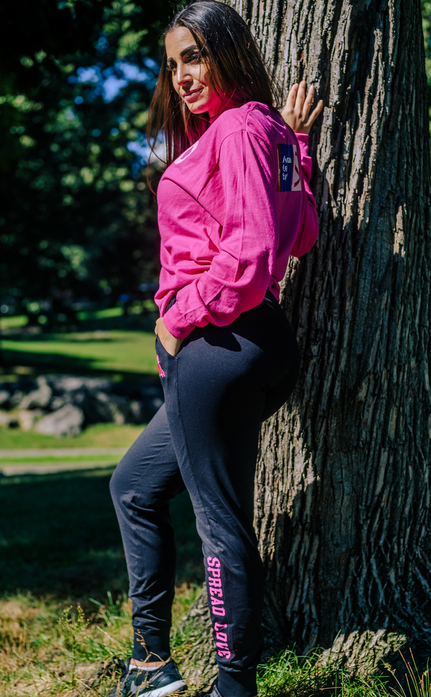 The Spread Love Jogger in October Pink