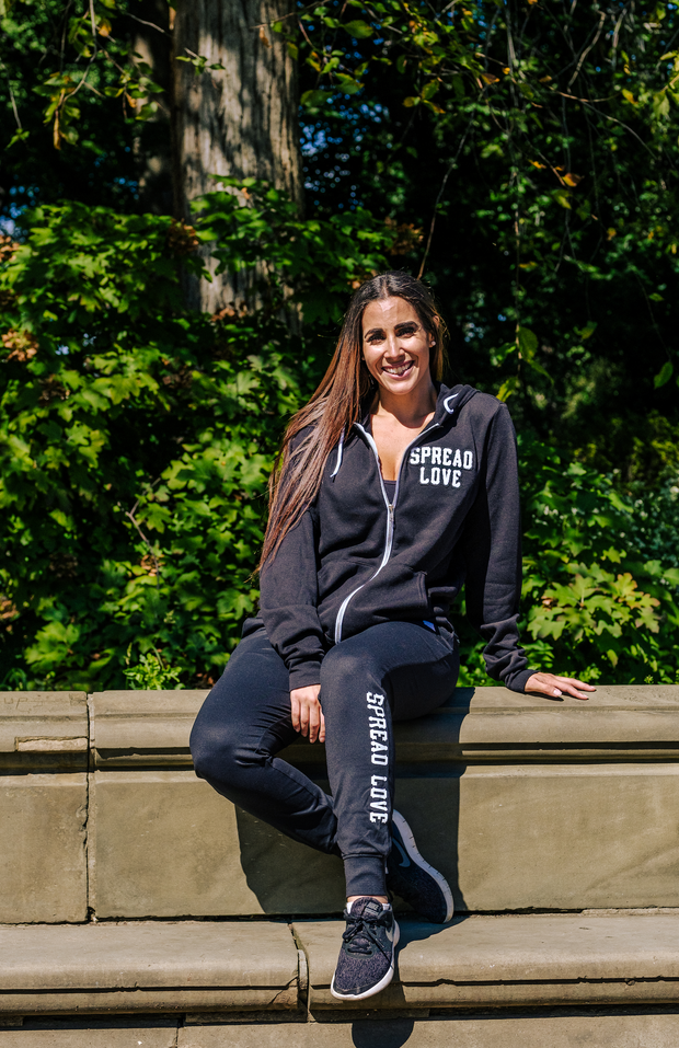 The Spread Love Jogger In Black & White