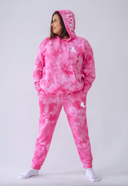 Bursting with Love Pink Tie Dye Sweatpants