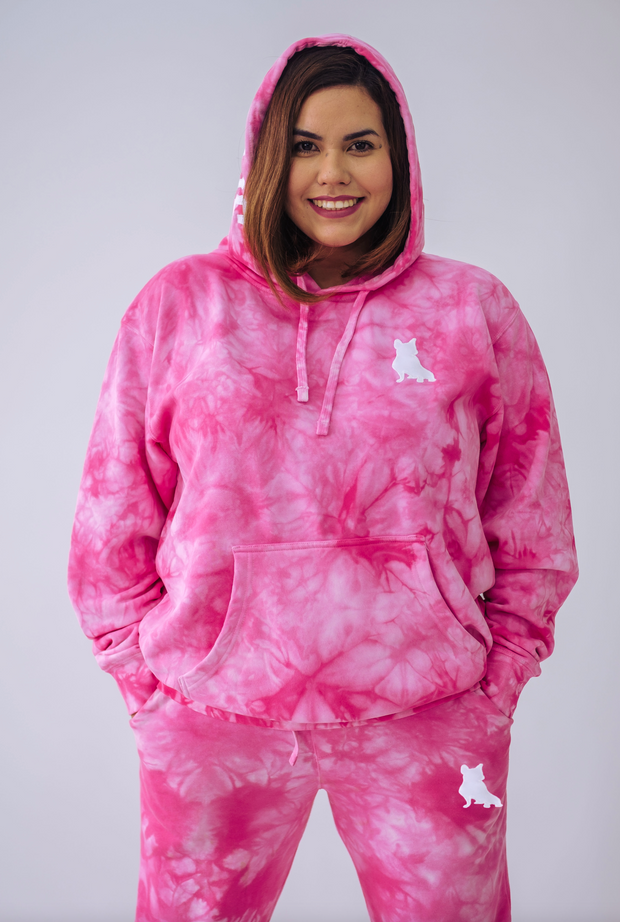 Bursting with Love Pink Tie Dye Sweatpants