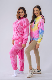 Bursting with Love Pink Tie Dye Sweatpants