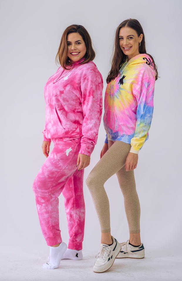 Bursting with Love Pink Tie Dye Sweatpants