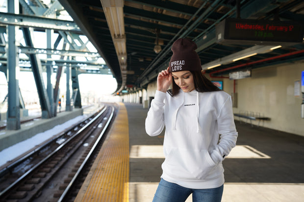 Brown Spread Love Beanie