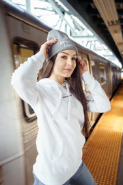 Gray Spread Love Beanie