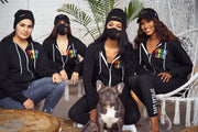 Black Spread Love Rainbow Chenille Zip Up