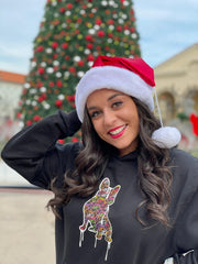 Limited Edition Spread Love Drip Hooded Sweatshirt in Black