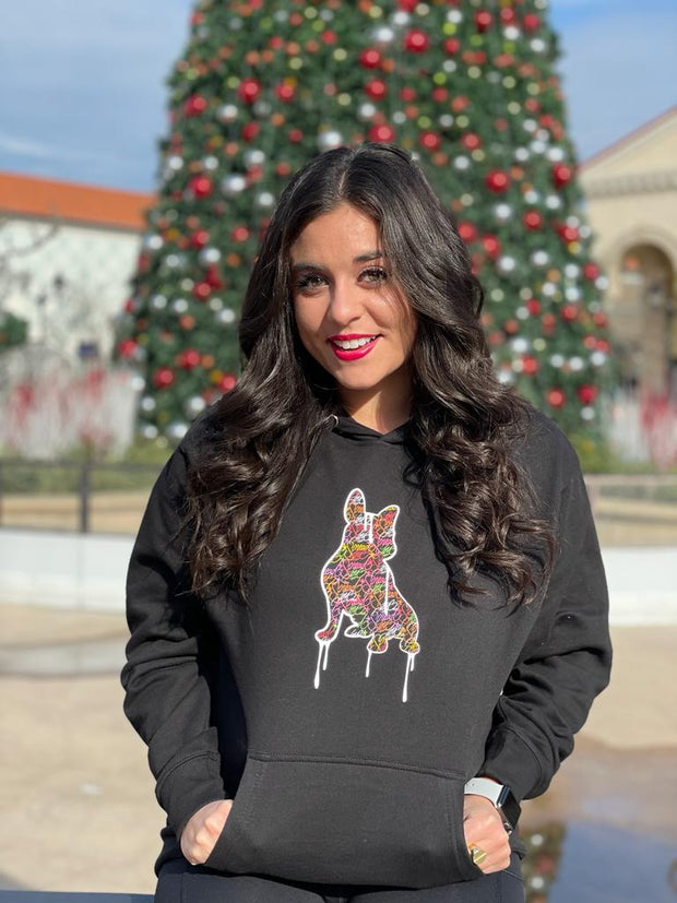 Limited Edition Spread Love Drip Hooded Sweatshirt in Black