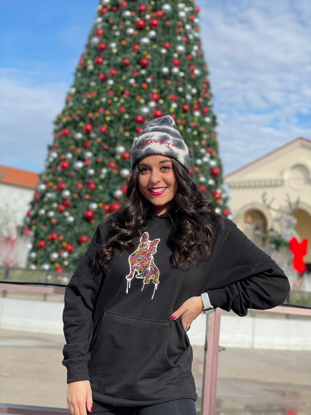 Limited Edition Spread Love Drip Hooded Sweatshirt in Black