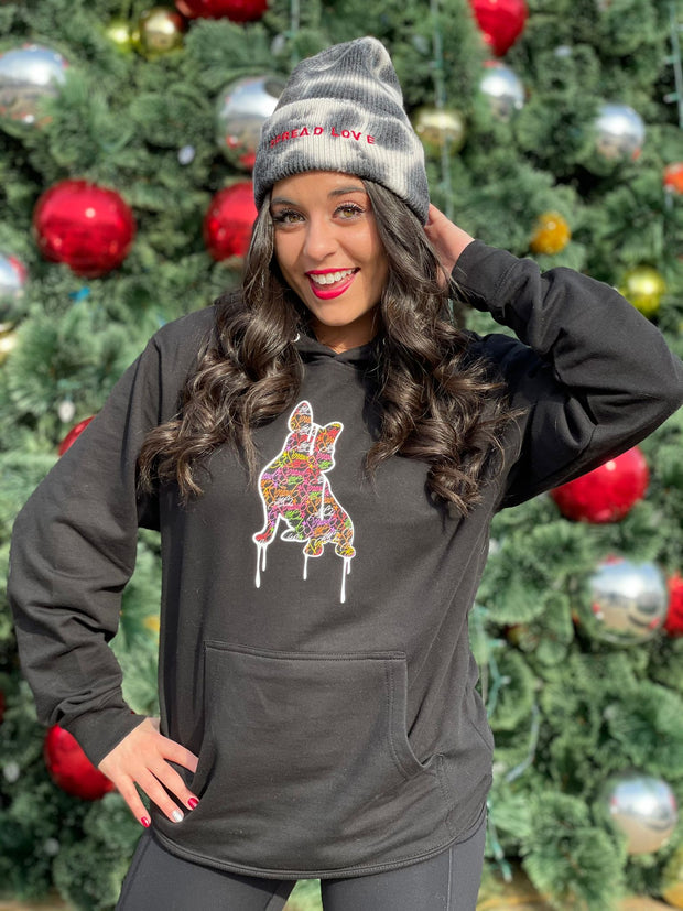 Limited Edition Spread Love Drip Hooded Sweatshirt in Black