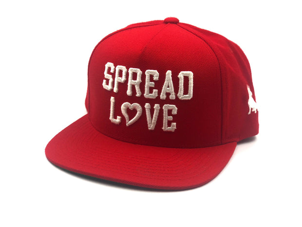 Spread Love Red White Heart Snapback