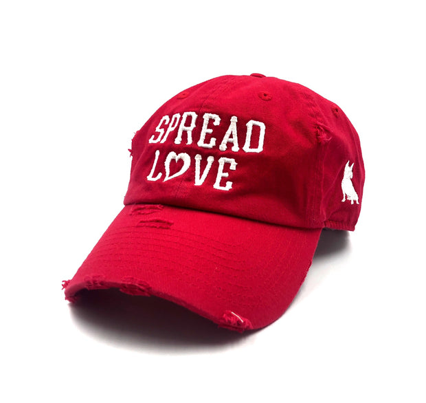 Spread Love Red & White Vintage Dad Cap