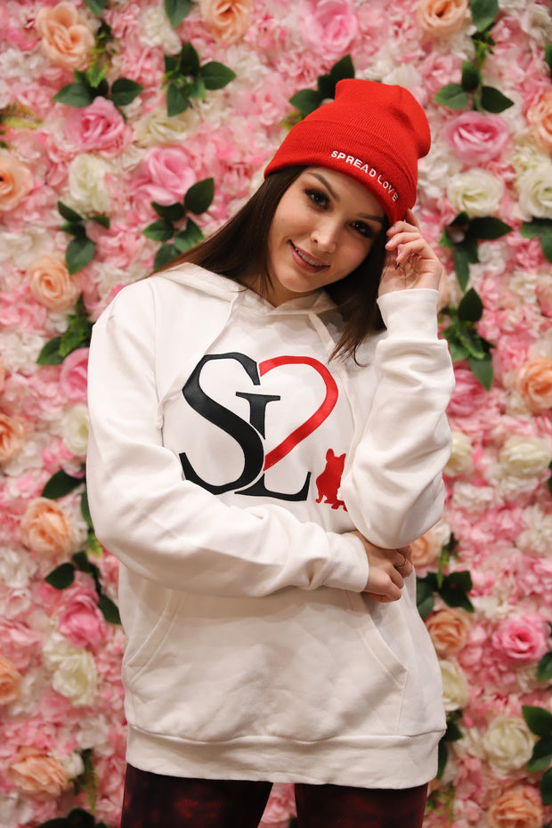 Spread Love Minimalist Beanie in Love Red