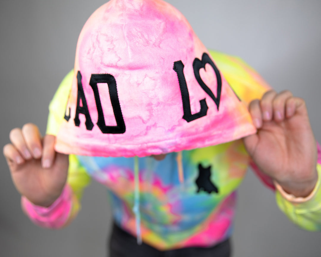 Exclusive Spread Love Neon Spread Love Tie Dye Hooded Sweatshirt
